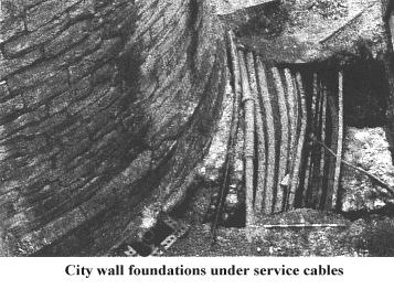 City wall foundations