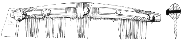 Drawing of a Saxon Comb